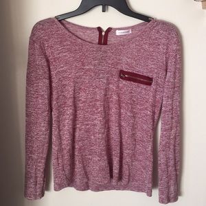 Red long-sleeve shirt